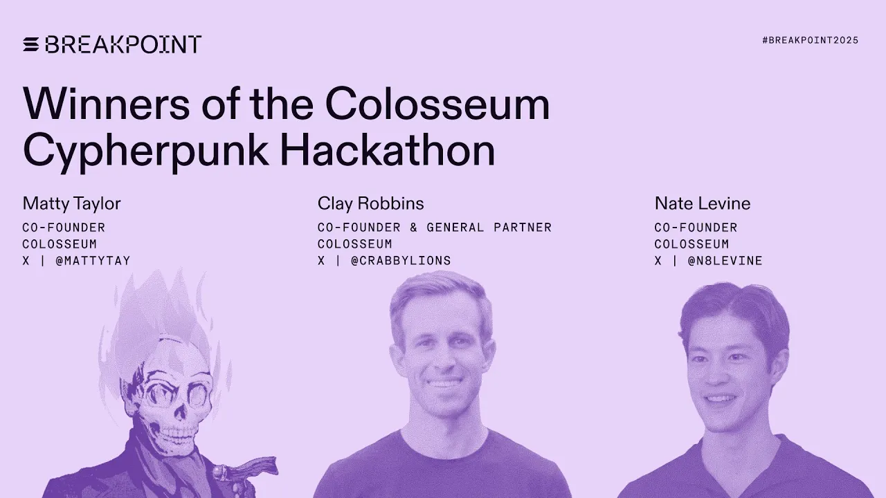 Winners of the Colosseum Cypherpunk Hackathon